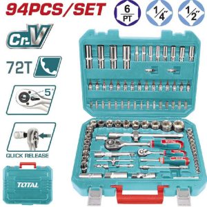 Bộ 94 đầu tuýp Total THT421942 (1/4" & 1/2")